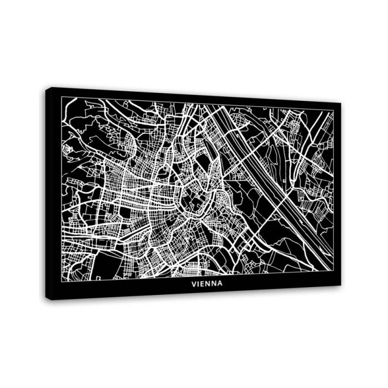 Vienna city plan - Canvas Pictures for the office | FEEBY
