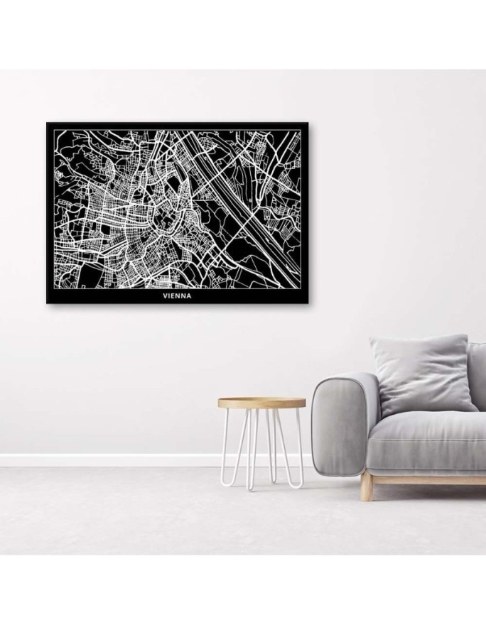 Vienna city plan - Canvas Pictures for the office | FEEBY