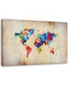 World map colourful madness - Canvas prints for the office | FEEBY