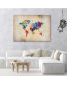 World map colourful madness - Canvas prints for the office | FEEBY