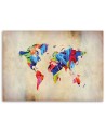 World map colourful madness - Canvas prints for the office | FEEBY