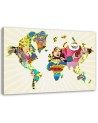 Canvas prints on canvas - Map of the world Pop Art | FEEBY