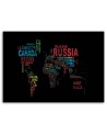 Canvas painting - World map with country names | FEEBY
