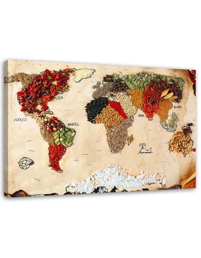 Canvas print World map made...