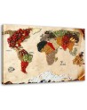 Canvas prints for the kitchen - Map of the world from spices | FEEBY