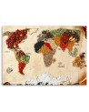 Canvas prints for the kitchen - Map of the world from spices | FEEBY