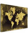 Canvas prints for the office - Golden vintage world map | FEEBY