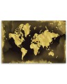 Canvas prints for the office - Golden vintage world map | FEEBY