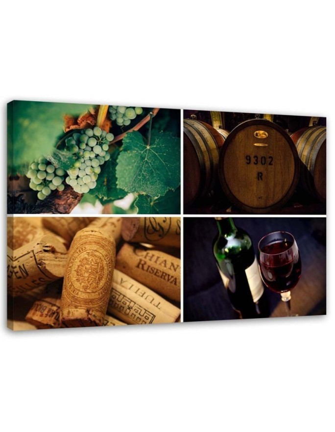 Canvas prints for the kitchen - Wine and grapes | FEEBY
