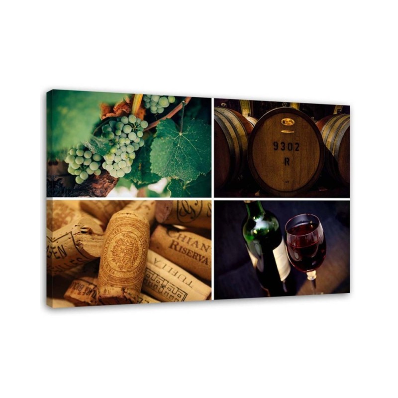 Canvas prints for the kitchen - Wine and grapes | FEEBY