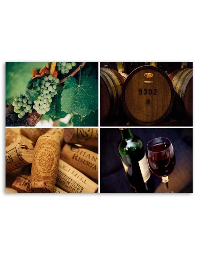 Canvas prints for the kitchen - Wine and grapes | FEEBY