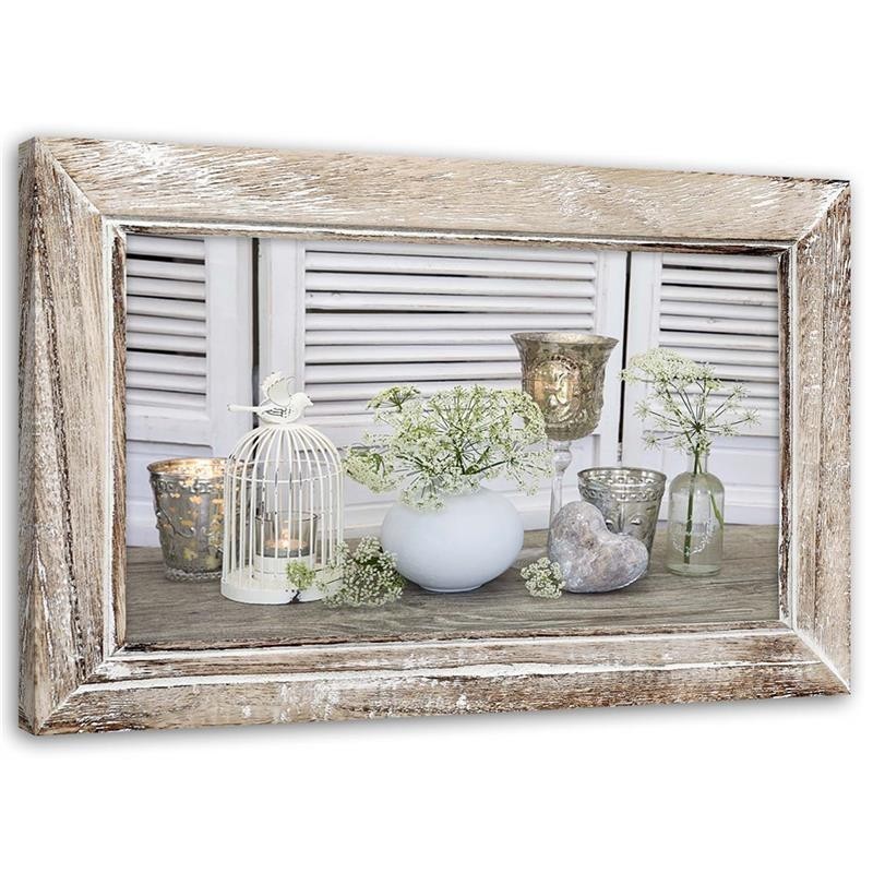 Canvas prints for the living room - Still life shabby chic | FEEBY