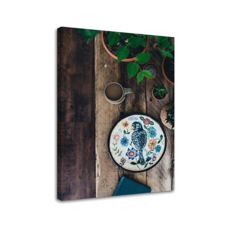 Canvas prints for the living room - Coffee plants plate | FEEBY