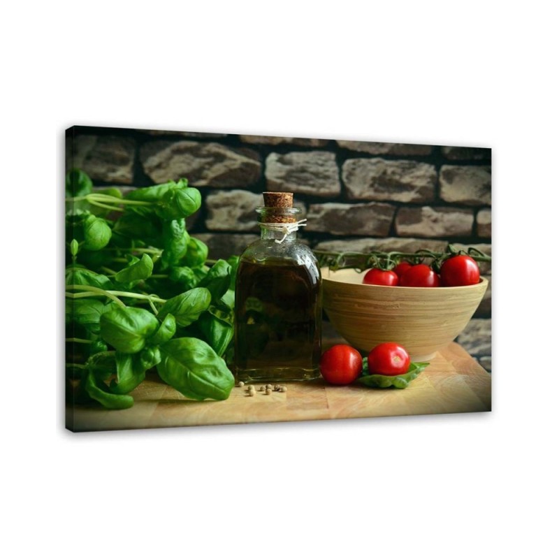 Canvas prints for the kitchen - Fresh basil | FEEBY