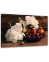 Still life paintings - Fruit and white flowers | FEEBY