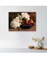 Still life paintings - Fruit and white flowers | FEEBY