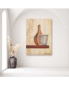 Still life Canvas paintings - Clay jug on wooden shelf | FEEBY