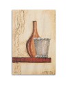 Still life Canvas paintings - Clay jug on wooden shelf | FEEBY