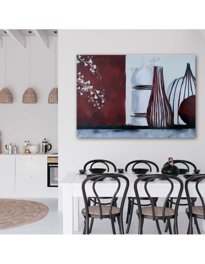 Still life Canvas paintings - Vases still life composition | FEEBY