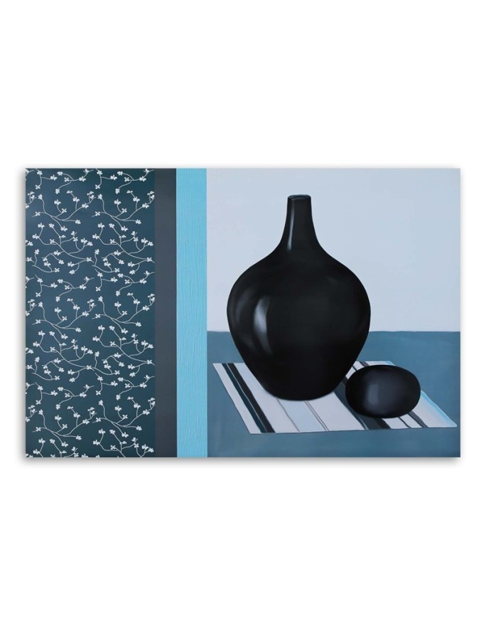 Two jugs on a colourful napkin - Still Life Canvas prints | FEEBY