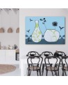 Flowers in a vase abstract - Still Life Paintings | FEEBY