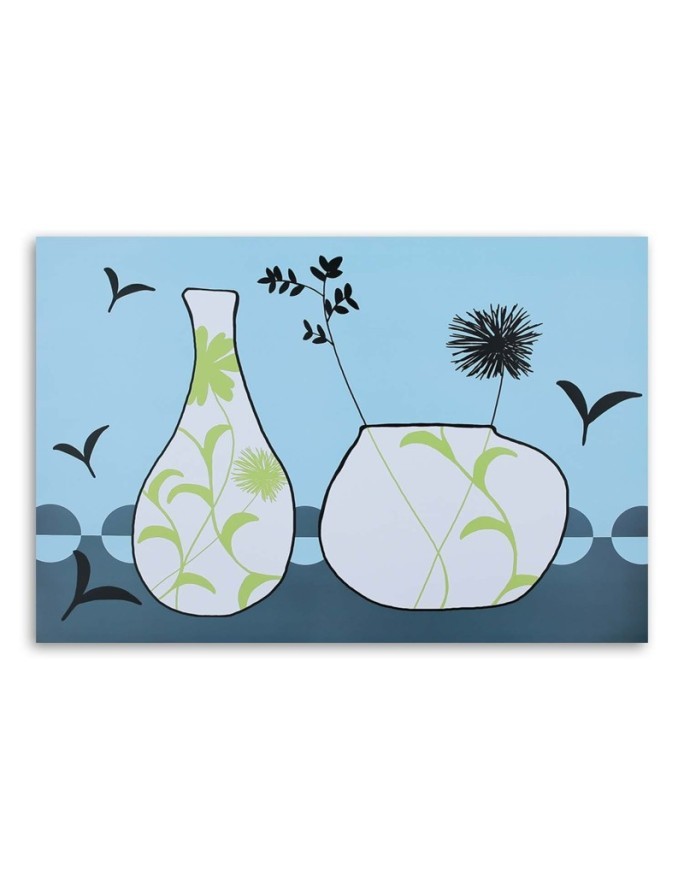 Flowers in a vase abstract - Still Life Paintings | FEEBY