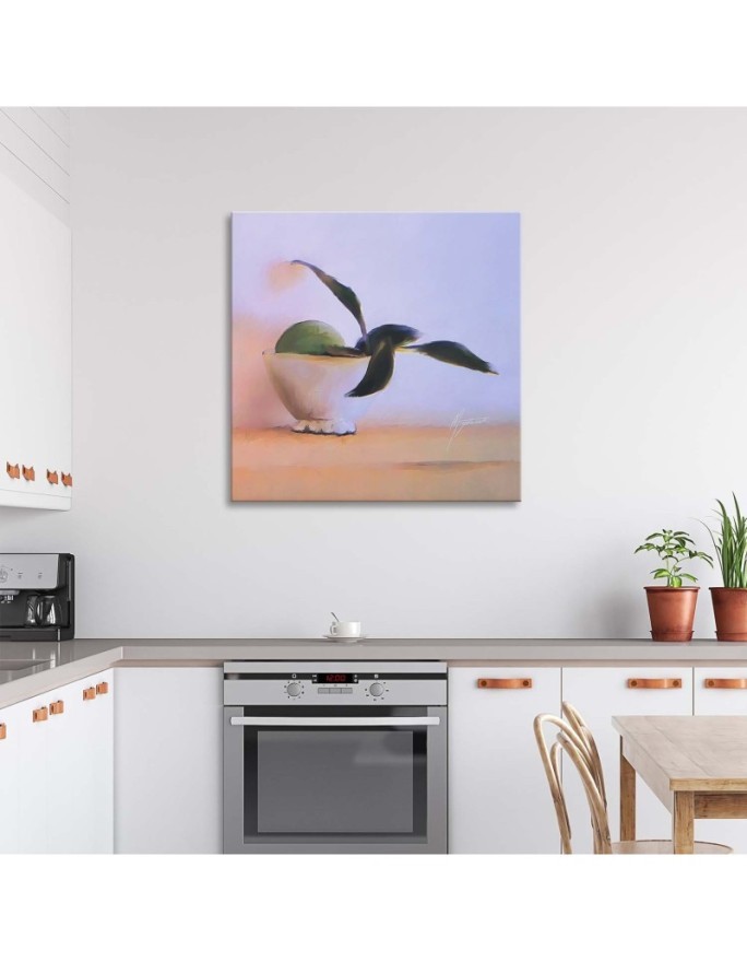 Fruits in a bowl on a table - Still Life Canvas paintings | FEEBY
