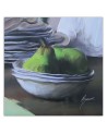 Two green pears - Still life Canvas painting | FEEBY