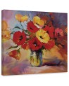 A bouquet of poppies in a vase - Still Life Canvas painting | FEEBY