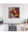 A bouquet of poppies in a vase - Still Life Canvas painting | FEEBY