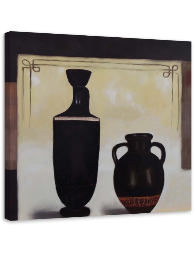 Two black jugs - Still life canvas paintings | FEEBY