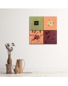 Collage of colourful flowers - Still life canvas paintings | FEEBY