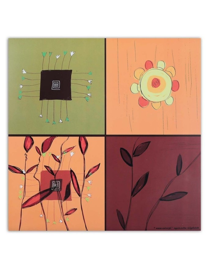 Collage of colourful flowers - Still life canvas paintings | FEEBY