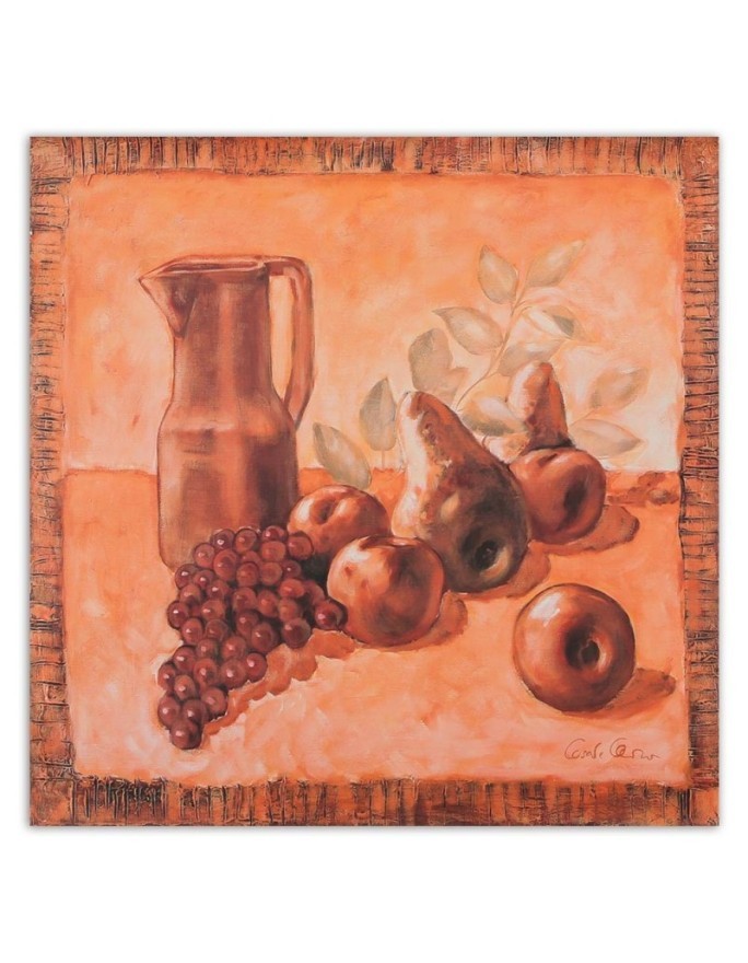 Abstract canvas painting - Fruit still life | FEEBY