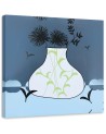 Abstract canvas painting - Drawing of flowers in a vase | FEEBY