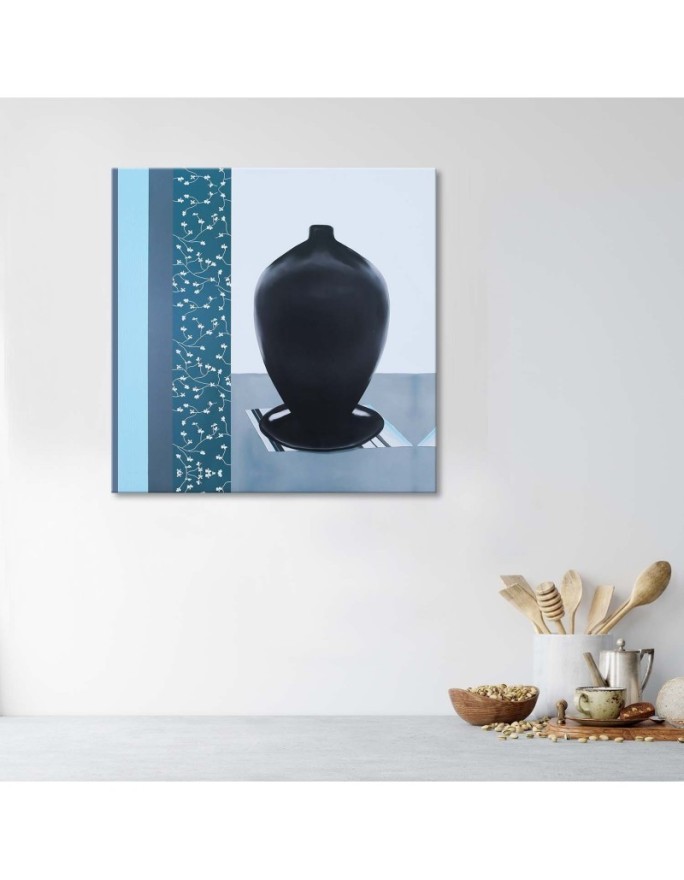 Abstract canvas painting - Black jug | FEEBY