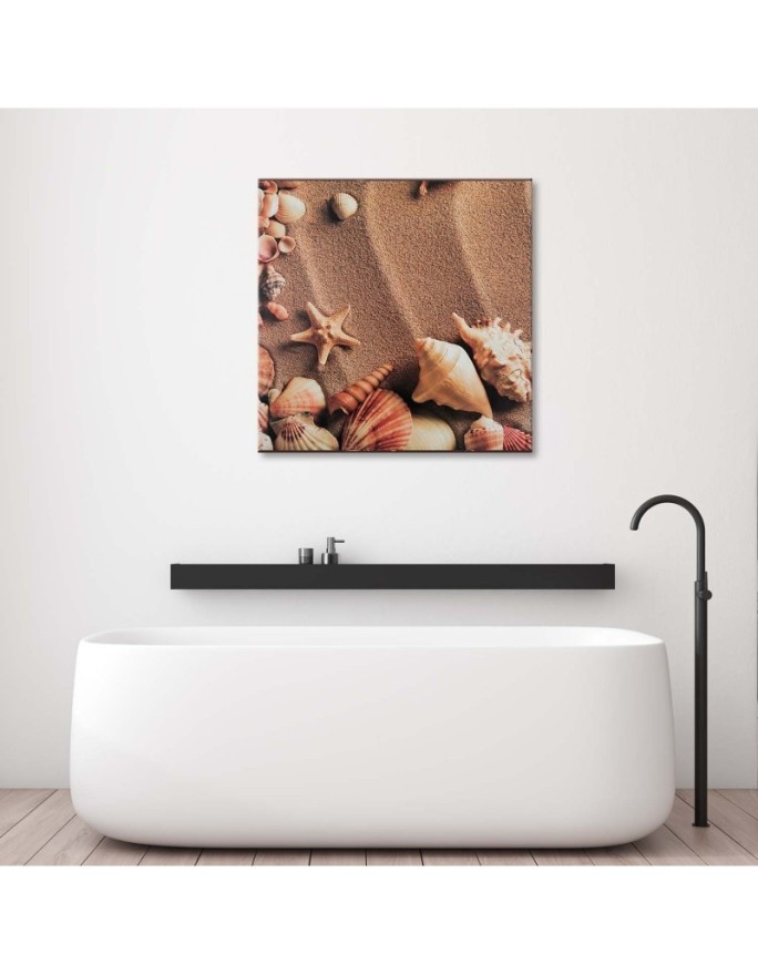 Marine Canvas paintings - Shells on dry sand. Dress your walls! | FEEBY