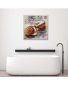 Maritime Canvas prints - Maritime Postcard with two seashells | FEEBY