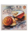 Maritime Canvas prints - Maritime Postcard with two seashells | FEEBY