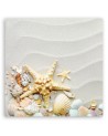 Marine Canvas paintings - Beach shells beige | FEEBY