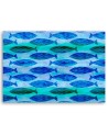 Shoal of blue fish Andrea Haase - Marine Canvas paintings | FEEBY