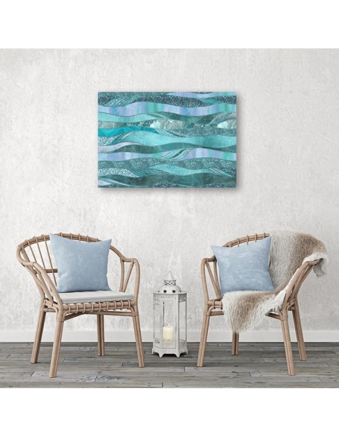 Blue patterns - Marine canvas paintings | FEEBY