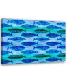 Coral of green-blue fish - Marine Canvas paintings | FEEBY
