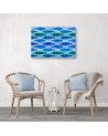 Coral of green-blue fish - Marine Canvas paintings | FEEBY