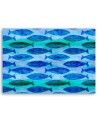 Coral of green-blue fish - Marine Canvas paintings | FEEBY