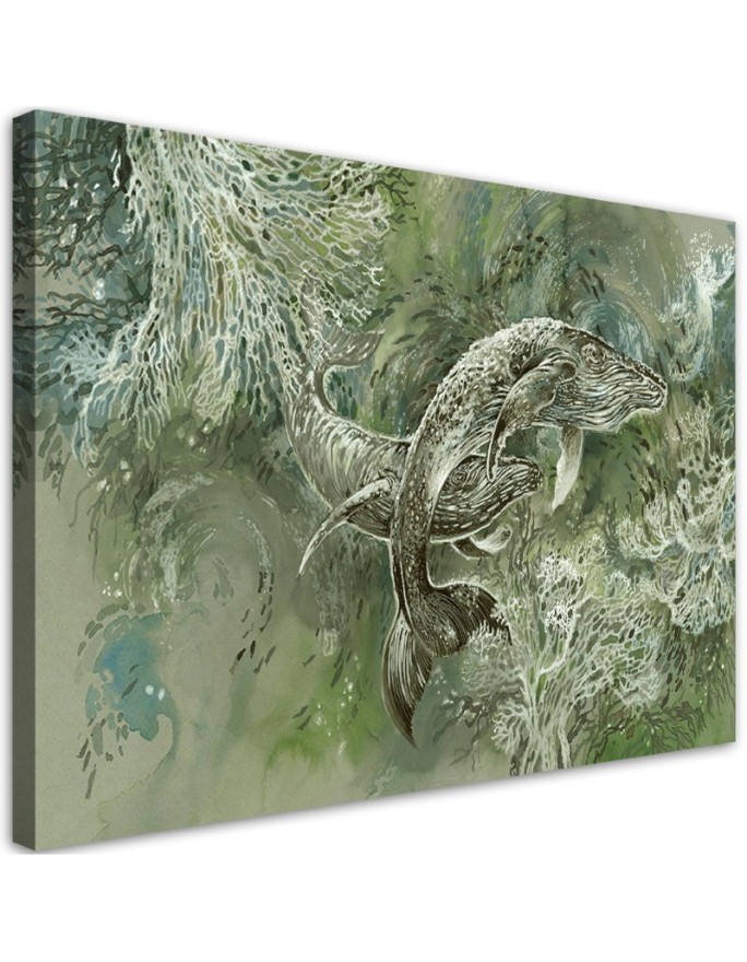 A pair of humpback whales - Maritime Canvas prints | FEEBY