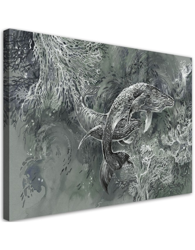 A pair of humpback whales - Maritime Canvas prints | FEEBY