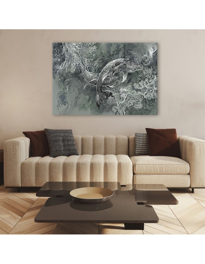 A pair of humpback whales - Maritime Canvas prints | FEEBY