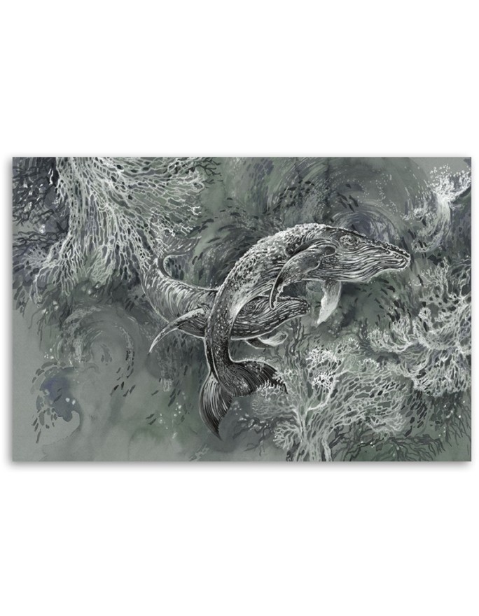 A pair of humpback whales - Maritime Canvas prints | FEEBY