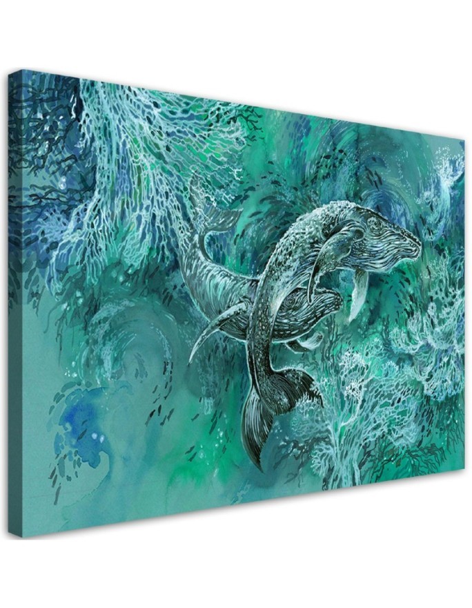 A pair of humpback whales - Maritime Canvas prints | FEEBY
